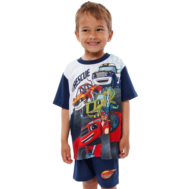 Blaze and the Monster Machines Boys' Pajamas Blue Size 6 - Image 2